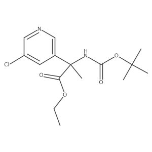 Ethyl 2-(5-chloropyridin-3-yl)-2-[(2-methylpropan-2-yl)oxycarbonylamino]propanoate Structure