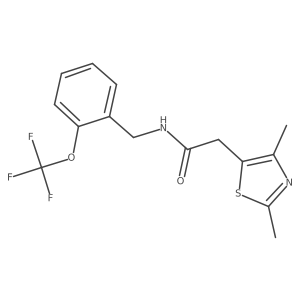 2-(2,4-dimethylthiazol-5-yl)-N-(2-(trifluoromethoxy)benzyl)acetamide Structure