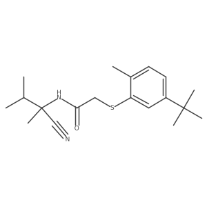 2-[(5-tert-butyl-2-methylphenyl)sulfanyl]-N-(1-cyano-1,2-dimethylpropyl)acetamide Structure