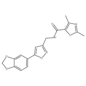 N-((5-(benzo[d][1,3]dioxol-5-yl)isoxazol-3-yl)methyl)-2,4-dimethylthiazole-5-carboxamide Structure