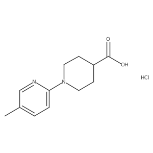 1-(5-Methylpyridin-2-yl)piperidine-4-carboxylic acid hydrochloride结构式