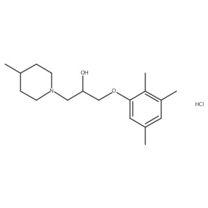 1-(4-Methylpiperidin-1-yl)-3-(2,3,5-trimethylphenoxy)propan-2-ol hydrochloride Structure