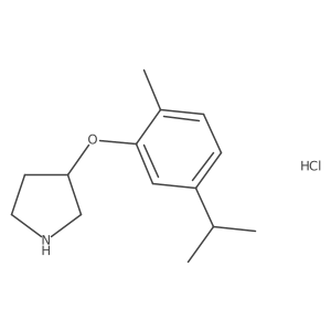 3-(5-Isopropyl-2-methylphenoxy)pyrrolidine hydrochloride结构式