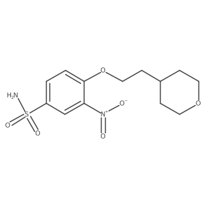 3-Nitro-4-[2-(oxan-4-yl)ethoxy]benzenesulfonamide结构式