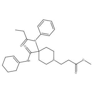 methyl 3-(4-(cyclohex-1-en-1-ylcarbamoyl)-4-(N-phenylpropionamido)piperidin-1-yl)propanoate Structure