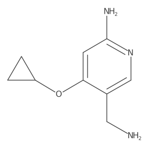 5-(Aminomethyl)-4-cyclopropoxypyridin-2-amine结构式