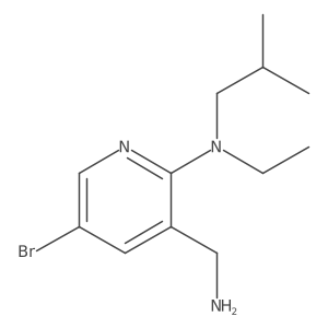 5-Bromo-2-[ethyl(2-methylpropyl)amino]-3-pyridinemethanamine结构式
