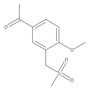 1-[3-(Methanesulfonylmethyl)-4-methoxyphenyl]ethan-1-one结构式