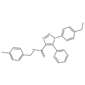 1-(4-ethylphenyl)-N-[(4-fluorophenyl)methyl]-5-(pyridin-4-yl)-1H-1,2,3-triazole-4-carboxamide结构式