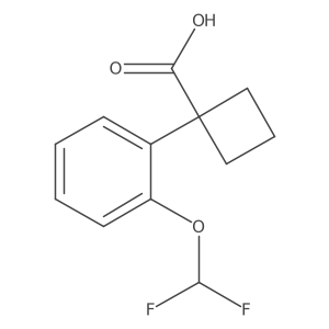 1-[2-(Difluoromethoxy)phenyl]cyclobutane-1-carboxylic acid结构式