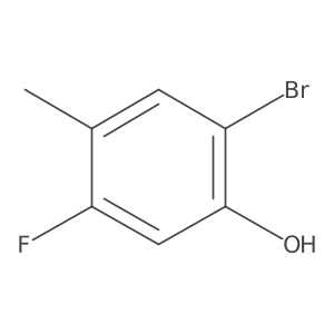 2-Bromo-5-fluoro-4-methylphenol结构式