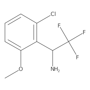 1-(2-Chloro-6-methoxyphenyl)-2,2,2-trifluoroethan-1-amine结构式