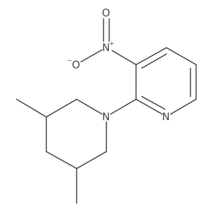 2-(3,5-Dimethylpiperidin-1-yl)-3-nitropyridine Structure