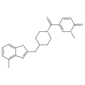 6-(4-((4-fluorobenzo[d]thiazol-2-yl)oxy)piperidine-1-carbonyl)-2-methylpyridazin-3(2H)-one Structure