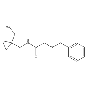 2-(benzylthio)-N-((1-(hydroxymethyl)cyclopropyl)methyl)acetamide Structure