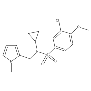 3-chloro-N-cyclopropyl-4-methoxy-N-((1-methyl-1H-pyrrol-2-yl)methyl)benzenesulfonamide Structure
