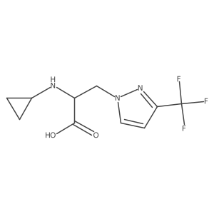 2-(cyclopropylamino)-3-[3-(trifluoromethyl)-1H-pyrazol-1-yl]propanoic acid Structure