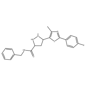 N-benzyl-3-[2-(4-fluorophenyl)-4-methyl-1,3-thiazol-5-yl]-1H-pyrazole-5-carboxamide Structure