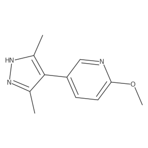 5-(3,5-dimethyl-1H-pyrazol-4-yl)-2-methoxypyridine结构式
