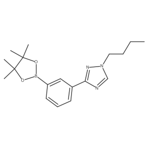 1-Butyl-3-[3-(4,4,5,5-tetramethyl-1,3,2-dioxaborolan-2-yl)phenyl]-1,2,4-triazole Structure