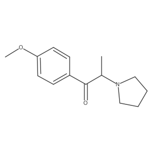 1-Propanone, 1-(4-methoxyphenyl)-2-(1-pyrrolidinyl)-, (2S)-结构式
