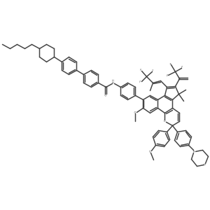 N-[4-[15-methoxy-10-(4-methoxyphenyl)-5,5-dimethyl-10-(4-morpholin-4-ylphenyl)-3-(3,3,3-trifluoro-2-methylprop-1-enyl)-4-(3,3,3-trifluoroprop-1-en-2-yl)-11-oxatetracyclo[11.4.0.02,6.07,12]heptadeca-1(17),2(6),3,7(12),8,13,15-heptaen-16-yl]phenyl]-4-[4-(4-pentylcyclohexyl)phenyl]benzamide Structure