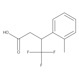 4,4,4-Trifluoro-3-(2-methylphenyl)butanoic acid Structure