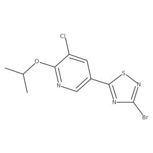 5-(3-Bromo-1,2,4-thiadiazol-5-yl)-3-chloro-2-[(1-methylethyl)oxy]pyridine结构式