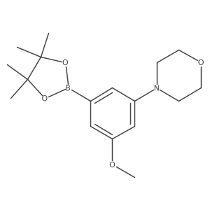 4-(3-Methoxy-5-(4,4,5,5-tetramethyl-1,3,2-dioxaborolan-2-yl)phenyl)morpholine结构式