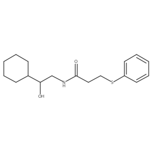 N-(2-cyclohexyl-2-hydroxyethyl)-3-(phenylthio)propanamide结构式