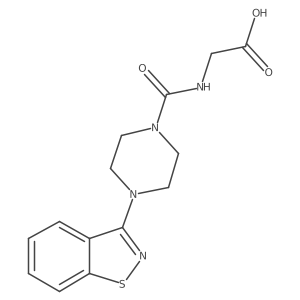 N-{[4-(1,2-benzothiazol-3-yl)piperazin-1-yl]carbonyl}glycine结构式