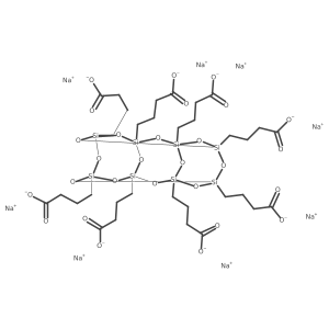 Octakis(3-propionic acid)octasilsesquioxane sodium salt Structure