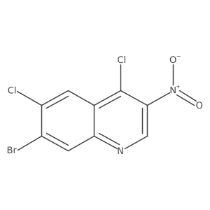 7-Bromo-4,6-dichloro-3-nitroquinoline结构式