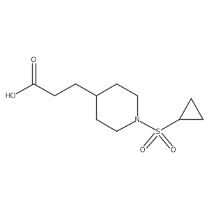 3-(1-Cyclopropanesulfonyl-piperidin-4-yl)-propionic acid结构式