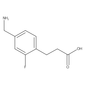 3-[4-(Aminomethyl)-2-fluorophenyl]propanoic acid结构式