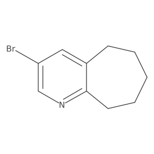 3-bromo-6,7,8,9-tetrahydro-5H-cyclohepta[b]pyridine结构式