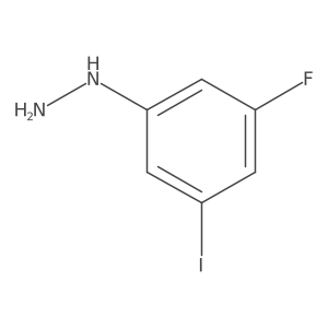 3-Fluoro-5-iodophenylhydrazine结构式