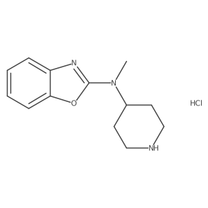 N-methyl-N-(piperidin-4-yl)benzo[d]oxazol-2-amine hydrochloride结构式