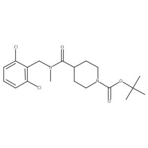 tert-Butyl 4-((2,6-dichlorobenzyl)(methyl)carbamoyl)piperidine-1-carboxylate Structure