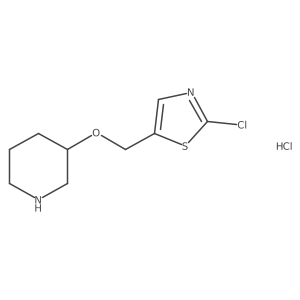 (S)-2-chloro-5-((piperidin-3-yloxy)methyl)thiazole hydrochloride Structure