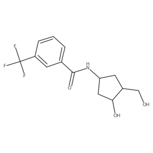 N-[3-Hydroxy-4-(hydroxymethyl)cyclopentyl]-3-(trifluoromethyl)benzamide结构式