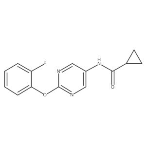 N-(2-(2-fluorophenoxy)pyrimidin-5-yl)cyclopropanecarboxamide结构式