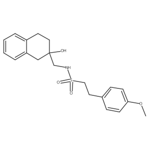 N-((2-hydroxy-1,2,3,4-tetrahydronaphthalen-2-yl)methyl)-2-(4-methoxyphenyl)ethanesulfonamide结构式