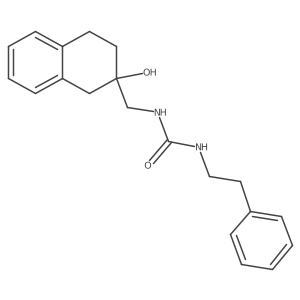 1-((2-Hydroxy-1,2,3,4-tetrahydronaphthalen-2-yl)methyl)-3-phenethylurea结构式