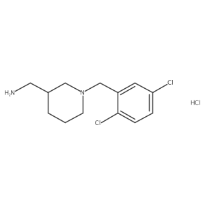 (1-(2,5-Dichlorobenzyl)piperidin-3-yl)methanamine hydrochloride Structure