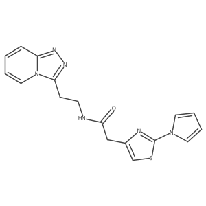 2-[2-(1H-pyrrol-1-yl)-1,3-thiazol-4-yl]-N-(2-[1,2,4]triazolo[4,3-a]pyridin-3-ylethyl)acetamide Structure