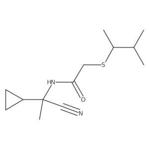 N-(1-cyano-1-cyclopropylethyl)-2-[(3-methylbutan-2-yl)sulfanyl]acetamide结构式