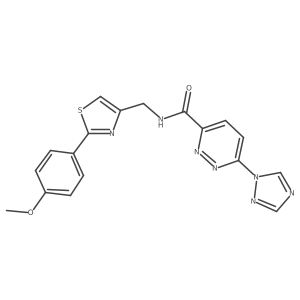N-((2-(4-methoxyphenyl)thiazol-4-yl)methyl)-6-(1H-1,2,4-triazol-1-yl)pyridazine-3-carboxamide结构式