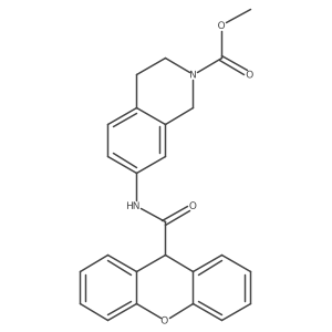 methyl 7-(9H-xanthene-9-carboxamido)-3,4-dihydroisoquinoline-2(1H)-carboxylate结构式