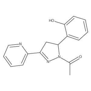 1-(5-(2-hydroxyphenyl)-3-(pyridin-2-yl)-4,5-dihydro-1H-pyrazol-1-yl)ethanone结构式